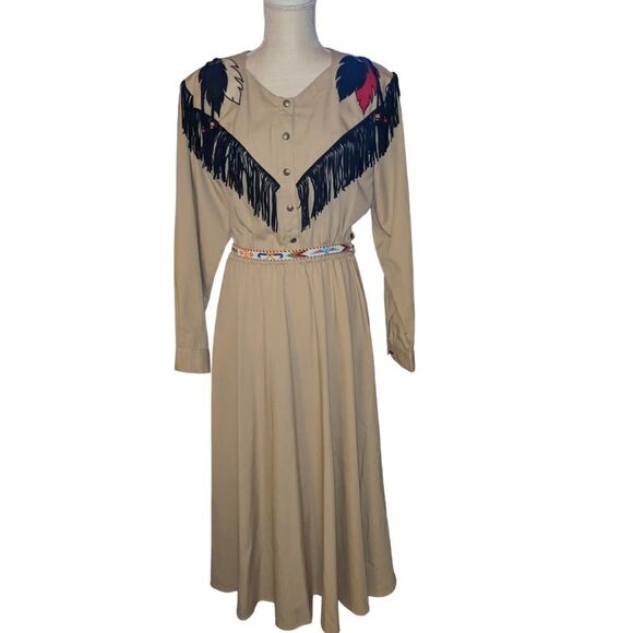 Western Collection tan dress size medium‎ - Picture 1 of 4